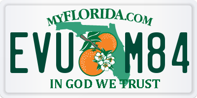 FL license plate EVUM84