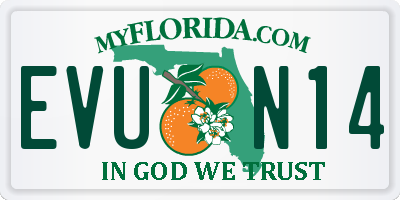 FL license plate EVUN14