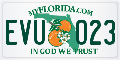 FL license plate EVUO23