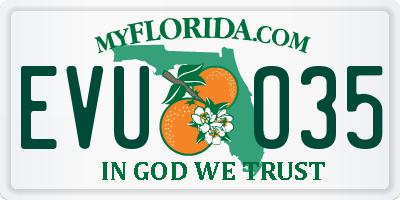 FL license plate EVUO35