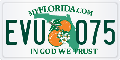 FL license plate EVUO75