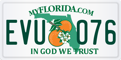 FL license plate EVUO76