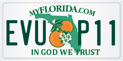 FL license plate EVUP11