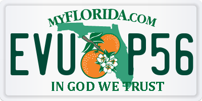 FL license plate EVUP56