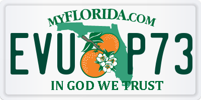 FL license plate EVUP73
