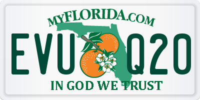 FL license plate EVUQ20