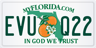 FL license plate EVUQ22