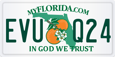 FL license plate EVUQ24