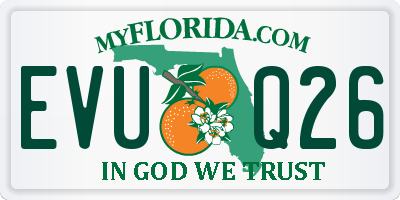 FL license plate EVUQ26