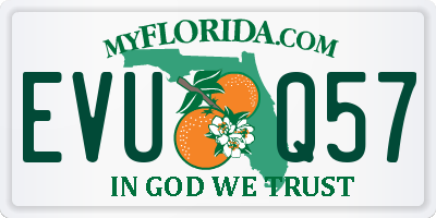 FL license plate EVUQ57