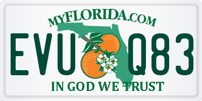 FL license plate EVUQ83