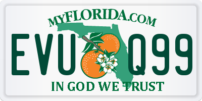 FL license plate EVUQ99