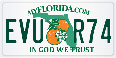 FL license plate EVUR74