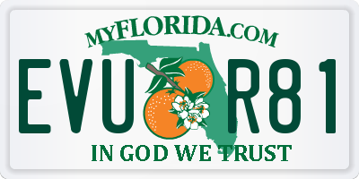 FL license plate EVUR81