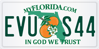 FL license plate EVUS44