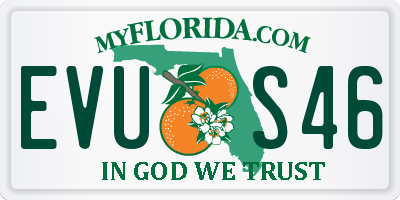 FL license plate EVUS46