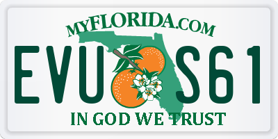 FL license plate EVUS61