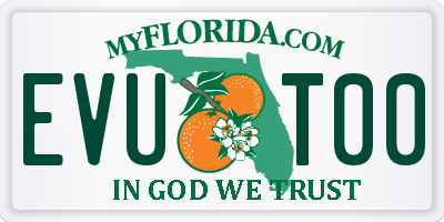 FL license plate EVUT00