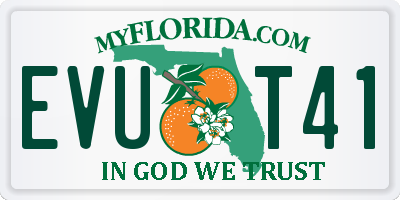FL license plate EVUT41