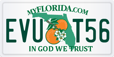 FL license plate EVUT56