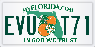 FL license plate EVUT71