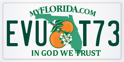 FL license plate EVUT73