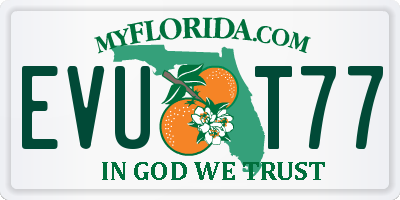 FL license plate EVUT77