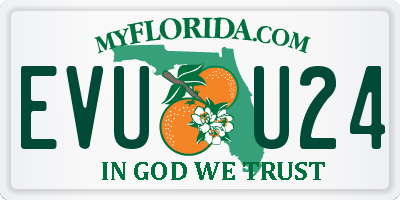 FL license plate EVUU24