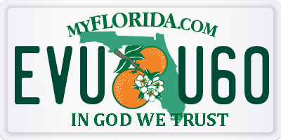 FL license plate EVUU60