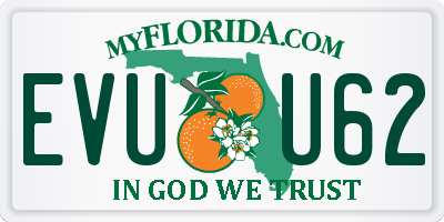 FL license plate EVUU62