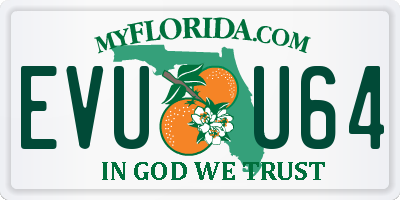 FL license plate EVUU64