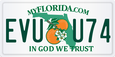 FL license plate EVUU74