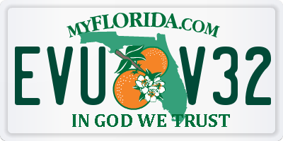 FL license plate EVUV32