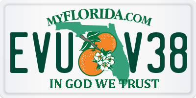 FL license plate EVUV38