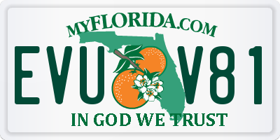 FL license plate EVUV81