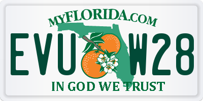 FL license plate EVUW28