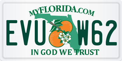 FL license plate EVUW62