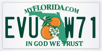 FL license plate EVUW71