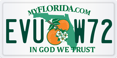 FL license plate EVUW72