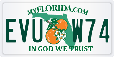 FL license plate EVUW74
