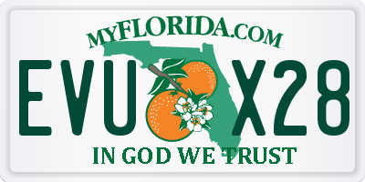 FL license plate EVUX28