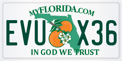 FL license plate EVUX36