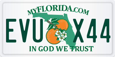 FL license plate EVUX44