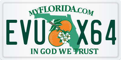 FL license plate EVUX64