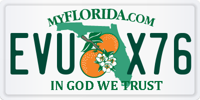 FL license plate EVUX76