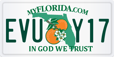 FL license plate EVUY17