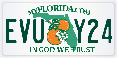 FL license plate EVUY24