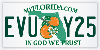 FL license plate EVUY25