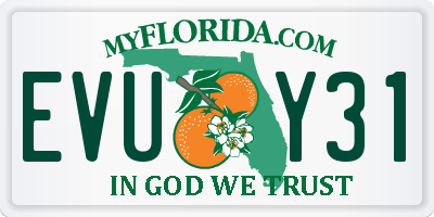 FL license plate EVUY31
