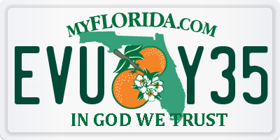 FL license plate EVUY35
